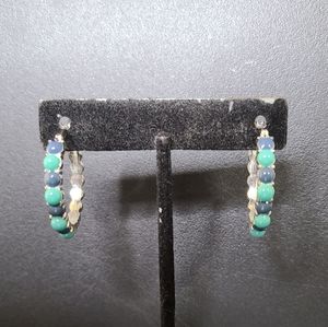 Fashion Hoop Earrings with Silver accents